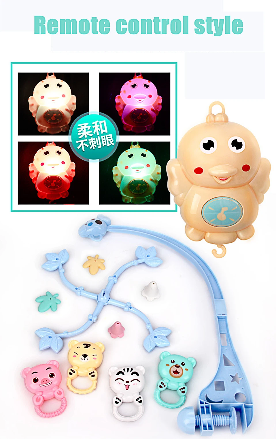 Baby Rattles Bracket Set toddler Sensory toy Crib Mobiles Holder Rotating Musical Box bed Bell Newborn Infant Baby Boy Toys