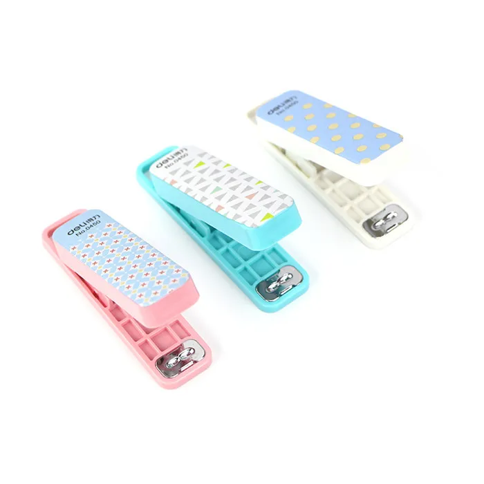 Geometric Manual Mini Stapler No. 10 Color Staples Set Stationery Office Accessories School Supplies Grapadora Papelaria  (7)