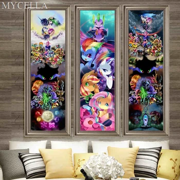 

MYCELLA 5d Diy Diamond Painting Little Pony 3d Cross Stitch Embroidery Diamond Cartoon Wall Stickers Mosaic Gift Home Decor