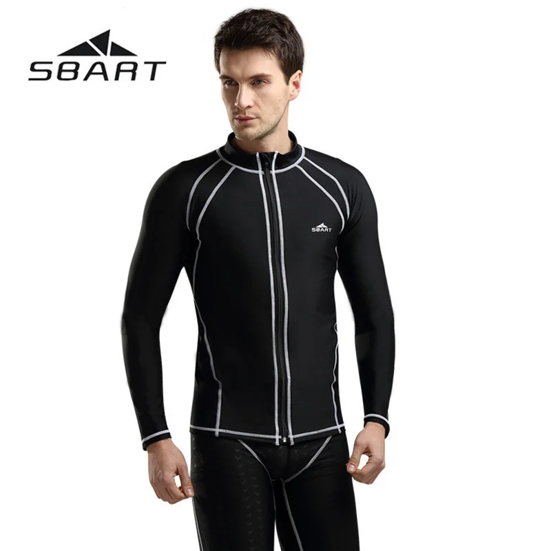 SBART мужской костюм для плавания серфинга дайвинга UPF50 + Rashguard с длинным рукавом