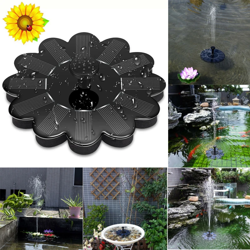 

Super Outdoor Solar Powered Bird Bath Water Fountain Pump Solar Pond Pump Watering Kit for Pool&Garden&Aquarium Dropshipping