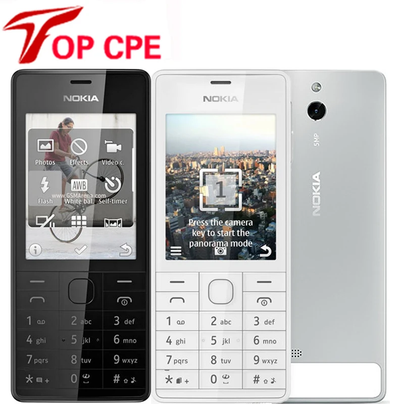 

Original Nokia 515 Unlocked 2.4" 5MP Camera Single Core single SIM Card or Dual SIM Card hebrew /English/Russian keyboard phone