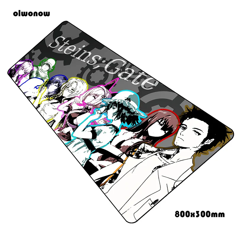 Steins Gate коврик для мыши Рождество компьютер коврик для мыши 800x300x3 мм padmouse красочный Коврик эргономичный гаджет коврики для Кабинета