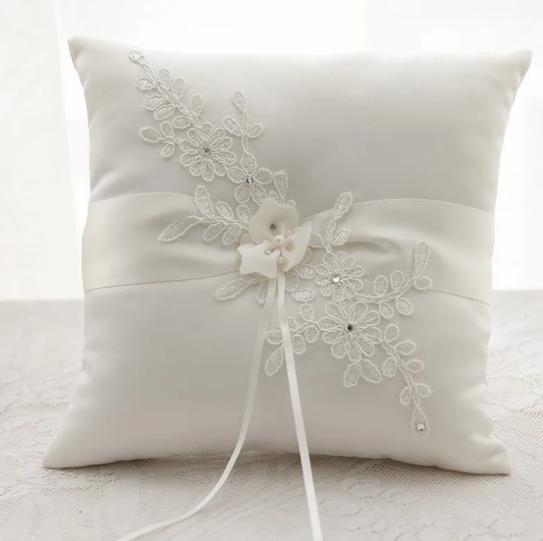 Free Shipping Wedding Decorations 21x21cm Wedding Ring Pillow Cushions