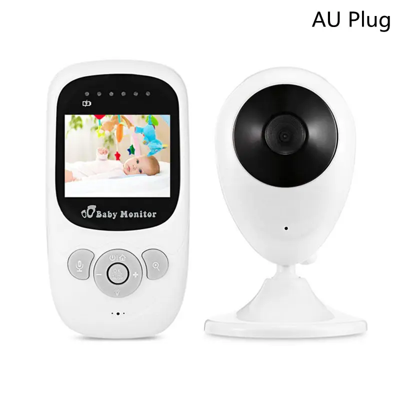 Shujin SP880 Беспроводной Камера детское теплое вечернее видения двухсторонний монитор сна 2,4 дюймов температура дисплея LCD обнаружения - Цвет: AU Plug