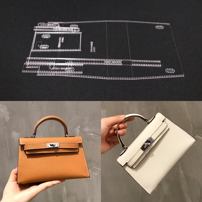 

Acrylic Stencil Laser Cut Template DIY Leather Handmade Craft Handbag Sewing Pattern 190x120x50mm