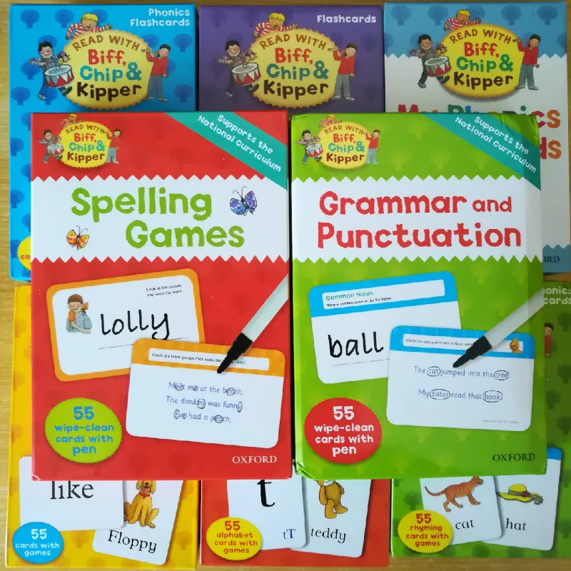 

Educational Funny Children Baby English Study Flash Cards Alphabet Cards With Games Phonics Words Rhyming Spelling Games