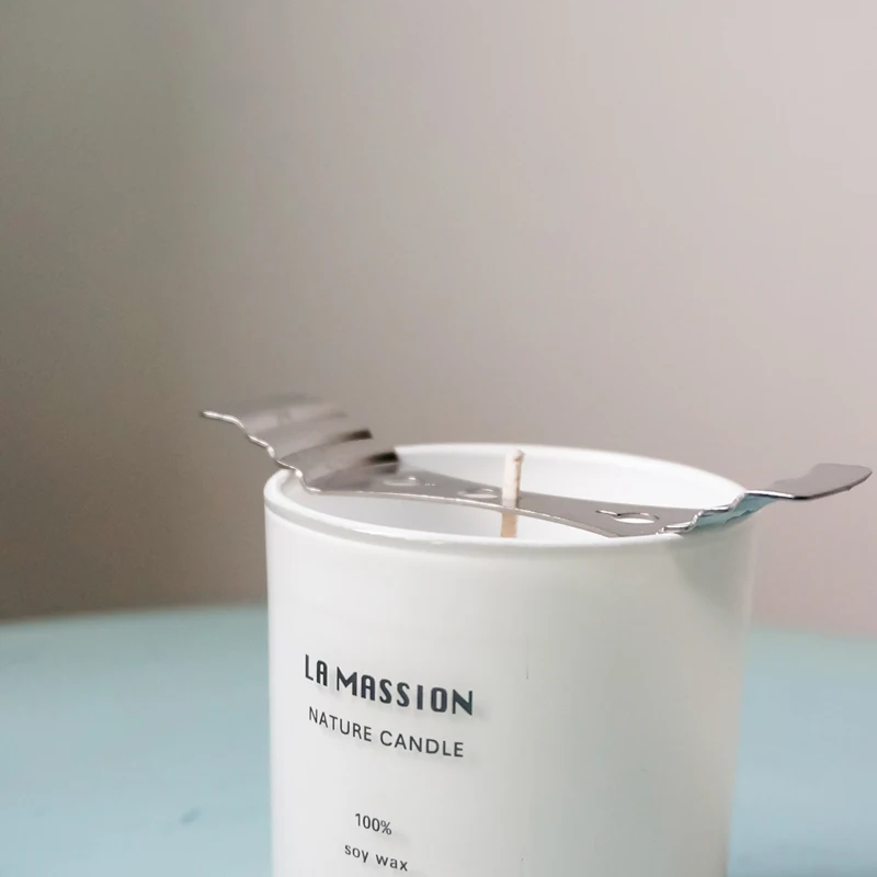 

WHISM DIY Candle Wick Holder Wick Clip Candle Wicks Fixed Stainless Steel Iron Wicks Stand Handmade Tools Centering Device