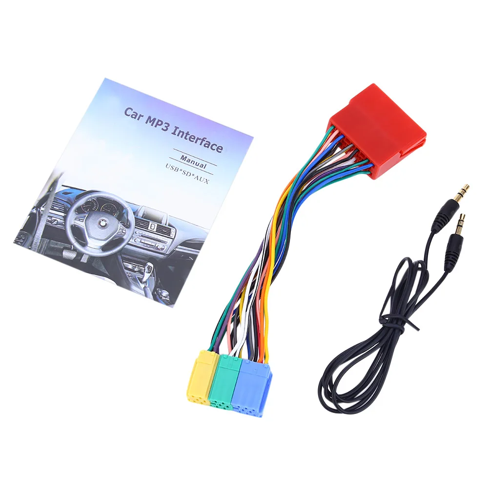 Автомобильный MP3 Интерфейс DC 12V USB SD кабель для передачи данных AUX радио адаптер 8 PIN