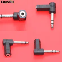 Cltgxdd 1 шт. 6,35 мм штекер для 3,5 мм со штекера на гнездо переменного тока 3-полюсный под прямым углом стерео аудио адаптер 90 градусов 6,35 до 3,5 разъем