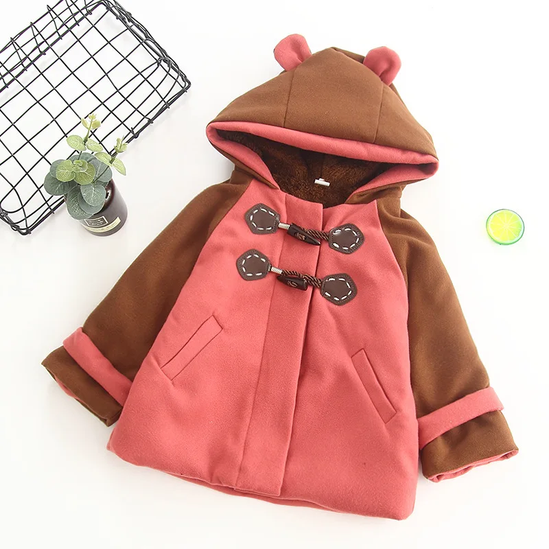 

New Year Christmas Coat Fashion Winter Children Velvet Cute Cotton Jacket Hooded Infant Clothing Baby Costume Girl Coat Clothes