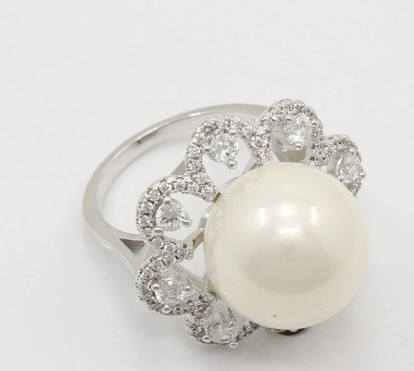 

2233 Pearl Jewelry Cz Topaz Ring