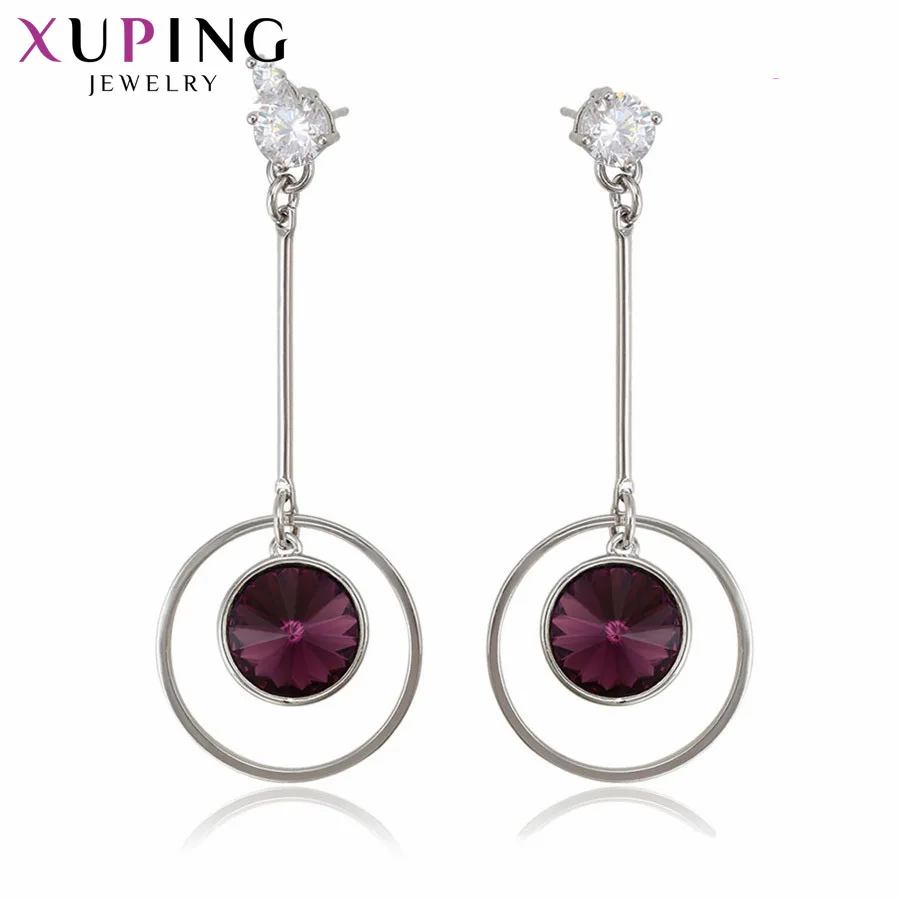 

Xuping Charms Styles Round Earrings Crystals from Swarovski Vintage Jewelry Valentine's Day Gifts Ladies S162.4- 97625