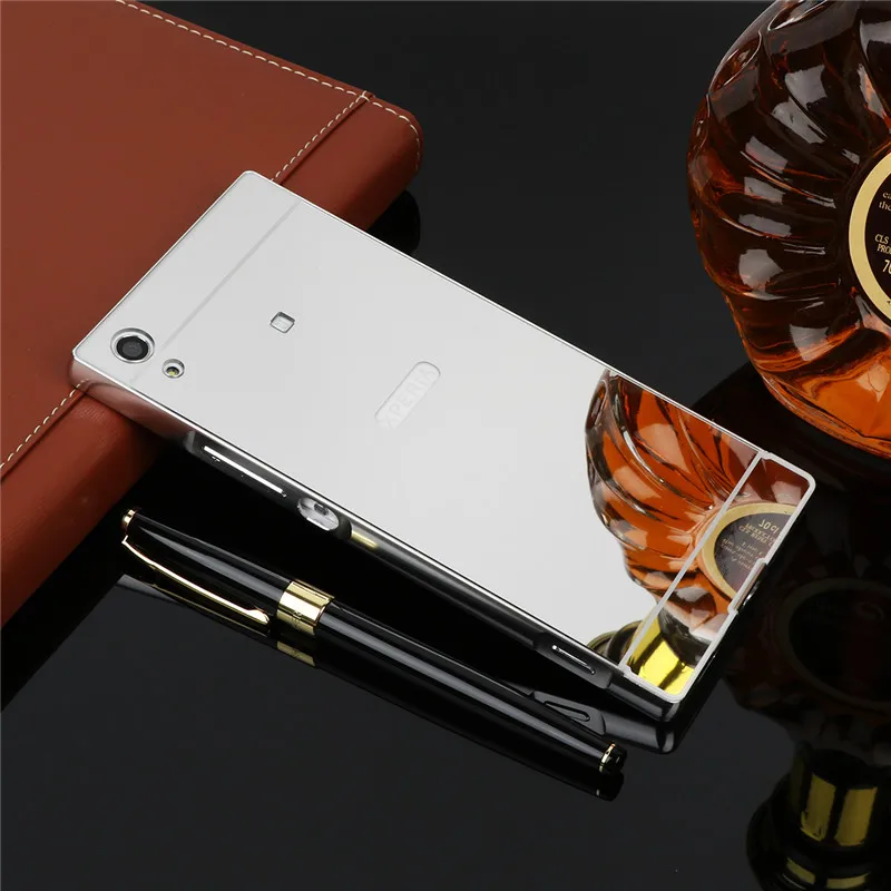 Зеркальный чехол для Sony XA1 G3112 алюминиевый металлический корпус с зеркалом