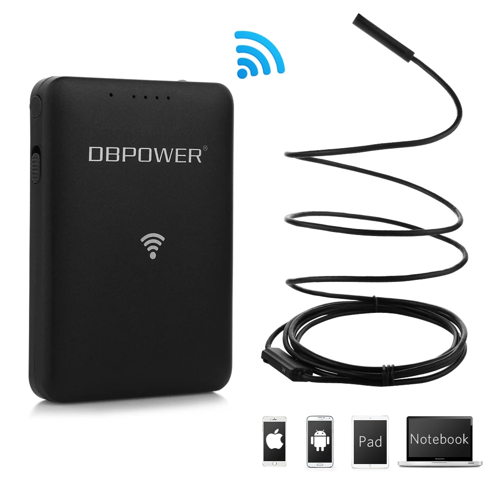 bilder für DBPOWER Wifi Endoskop Kamera 9mm 1/3/5/10/15/20 Mt 720 P Schlange inspektion kamera 6 LED Wasserdicht 2.0MP Endoskop Mit WIFI Box bilder für DBPOWER Wifi Endoskop Kamera 9mm 1/3/5/10/15/20 Mt 720 P Schlange inspektion kamera 6 LED Wasserdicht 2.0MP Endoskop Mit WIFI Box