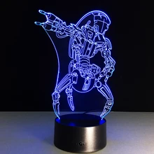 Hot sale Robot colorful 3D night light Creative remote control or touch switch night light LED table lamp