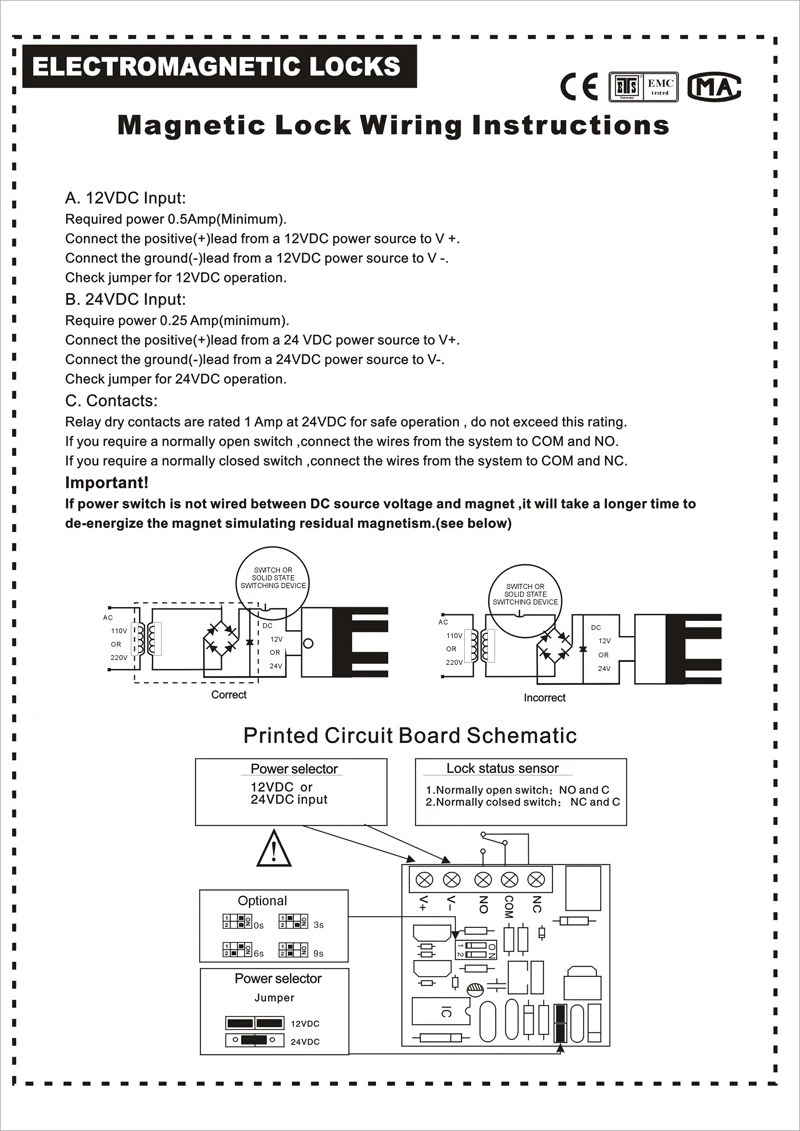 Manual for 280KG EM lock (1)
