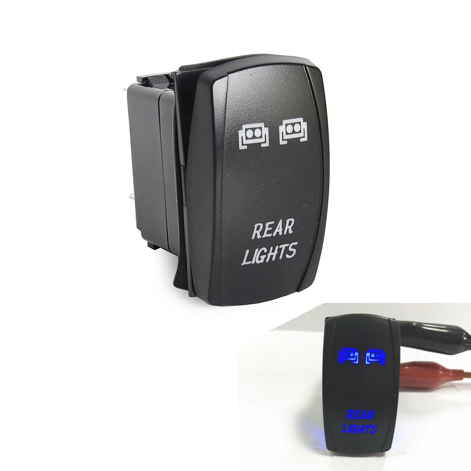 Laser Rocker Switch For Polaris Ranger RZR XP1000 Blue LED Rear Light