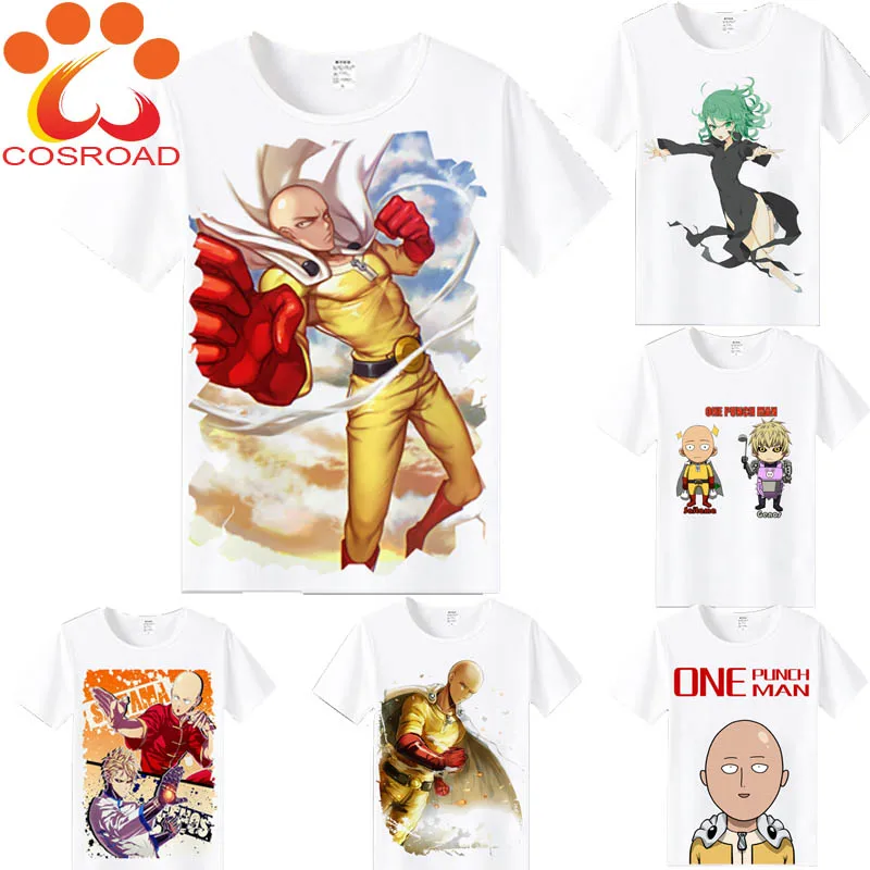 Cosroad One Punch Man Saitama футболка Косплей страшный Tornado костюм футболки короткий рукав