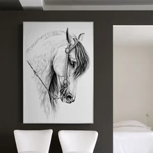 פוסטר בסגנון נורדי סוס מלחמת Cavans בעלי החיים ציור מודרני בית תמונות לסלון וול אמנות עיצוב HD פוסטרים הדפסי