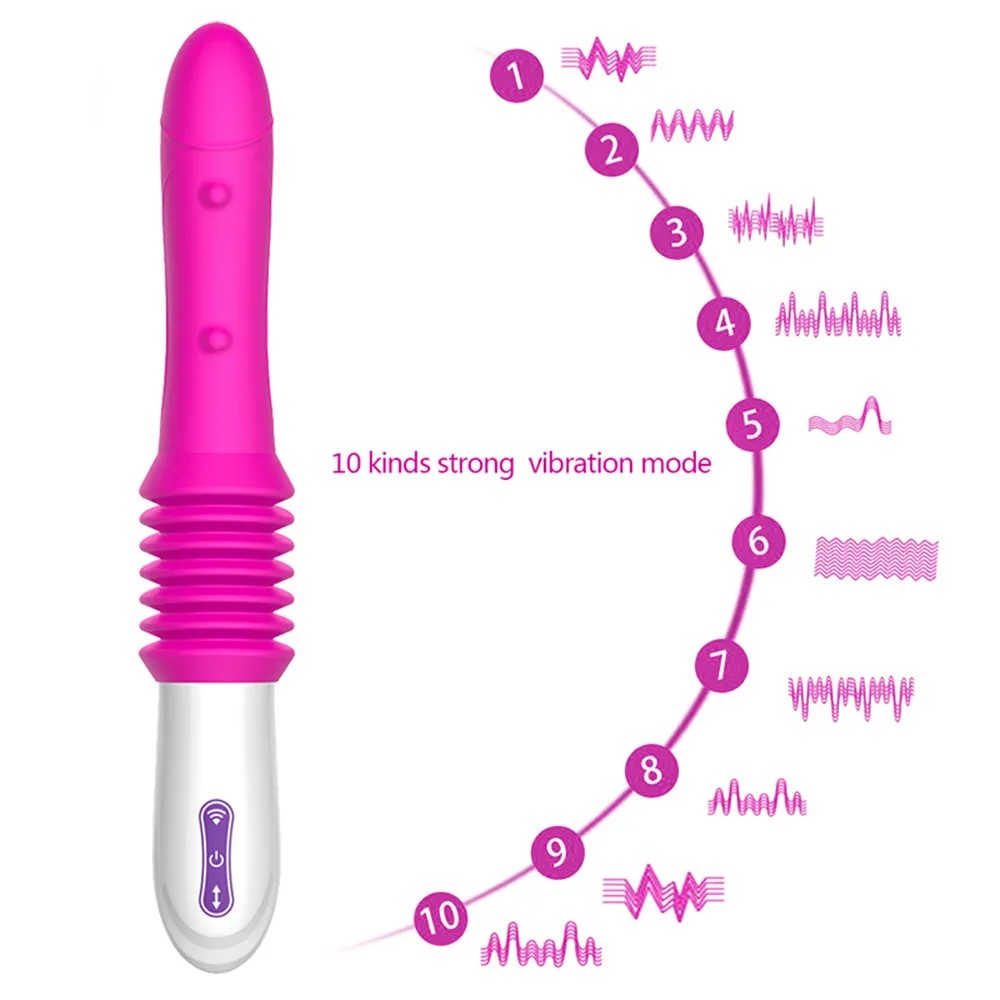 10 Speed Dildo Vibrator Sex Toys For Woman Automatic Telescopic G-spot Stimulation Massager Female Masturbator Bracket Vibrators (9)