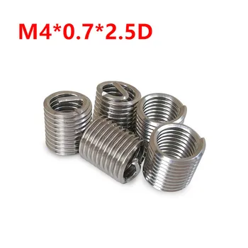 

100pcs M4*0.7*2.5D Wire Thread Insert, m4x2.5d Wire screw sleeve, M4 Screw Bushing Helicoil Wire Thread Repair Inserts SUS304