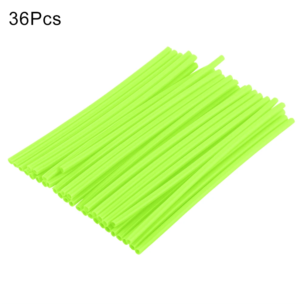 

36Pcs Motorcycle Wheel Spoked Protector Wraps Rims Skin Trim Covers Pipe For Motocross Bicycle Bike Cool Accessories 11 Colors