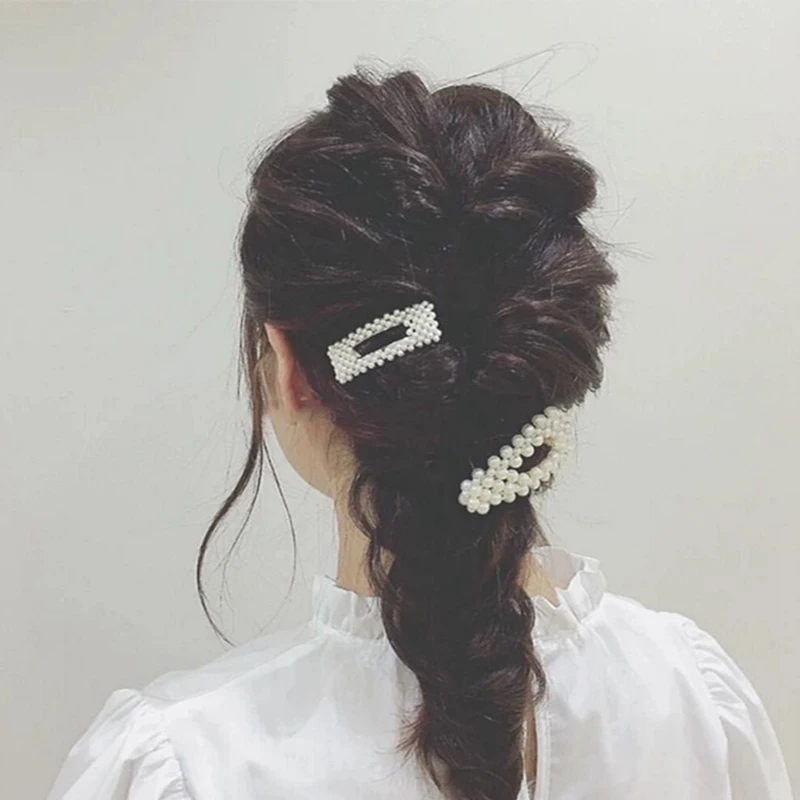 Korea pearl hair clip bobby pin hair clips for hairs barrette girls hairpin pearls barrette spinki do wlosow bobby pins spinka