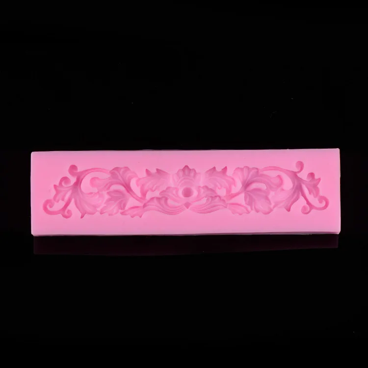

DIY Pink flower lace Silicone Cake Fondant Mold Chocolate Ice Cube Tray Mould Fimo Clay Maker Baking Tool D143
