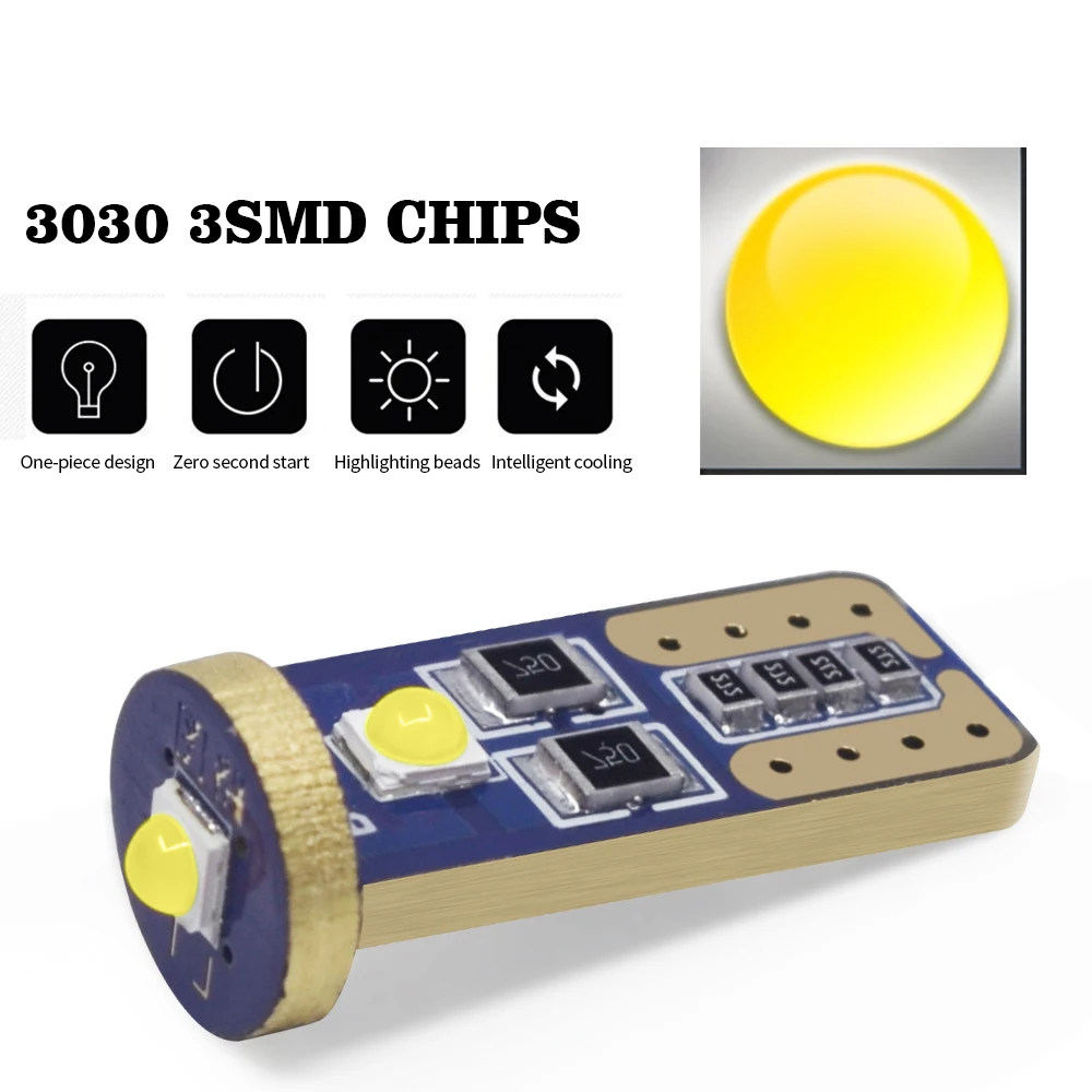 1 шт t10 w5w canbus салона светильник 194 501 3 SMD 3030 светодиодная приборная подсветка s Клин