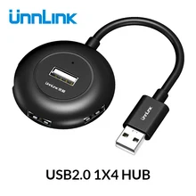 Unnlink 4 Порты и разъёмы usb-хаб 2,0 USB высокоскоростной разветвитель 480 Мбит/с USB Продлить 0,25 м 0,5 м 1 м 1,5 м 2 м для Deskto ноутбук Тетрадь