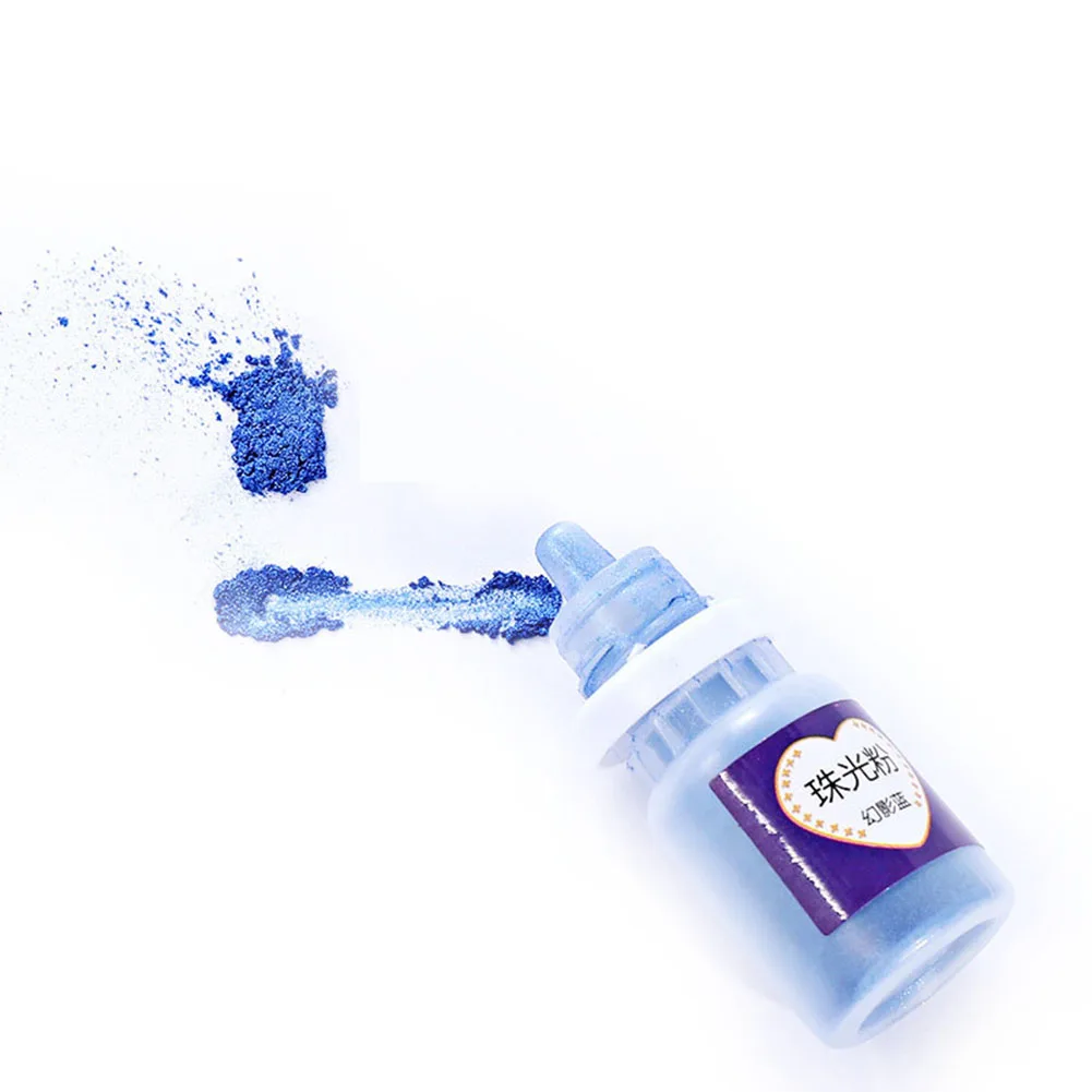 Ремесла пигмент порошок перламутровая слюда УФ Смола эпоксидный порошок DIY ремесла аксессуары лад - Цвет: Blue