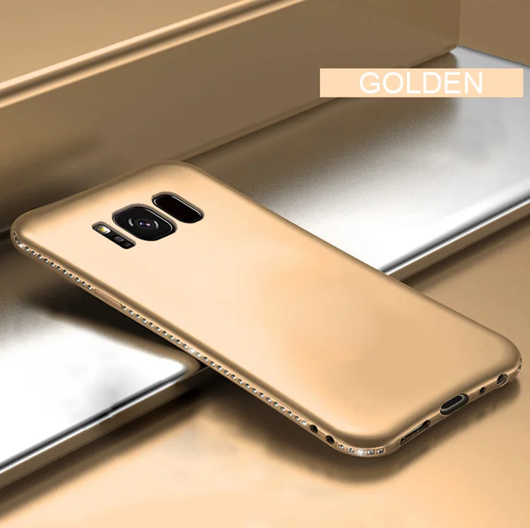 Мягкий силиконовый чехол для телефона samsung Galaxy S8 S9 S10 Plus S10E S7 Edge Note 8 9 S8Plus S9Plus S7Edge funda diamond shell Cover - Цвет: Золотой