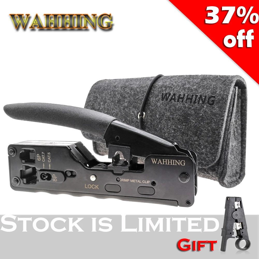 RJ45 Tool Network Crimper Crimping Tools For Cat7 Cat6 Cat5e Cat5 STP Plugs RJ45 Connector Cables Multifunctio Crimp Metal Clip