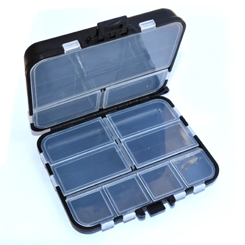 Y057 Free shipping double decked hard plastic fishing gear storage box
