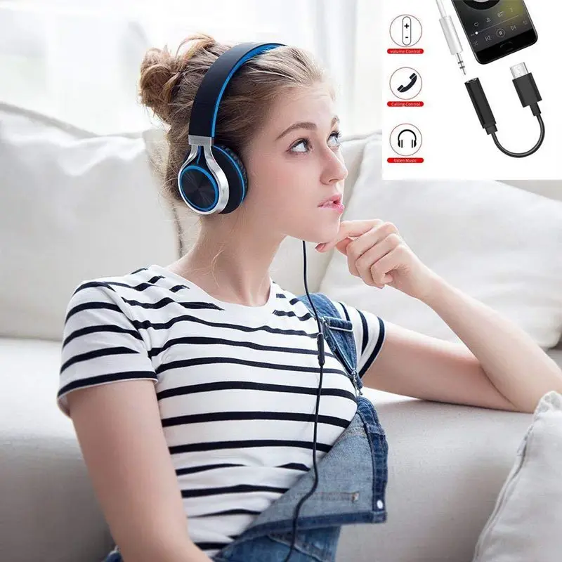 2 шт USB C до 3 5 мм разъем для наушников адаптер Тип штекер Женский AUX Jack стерео