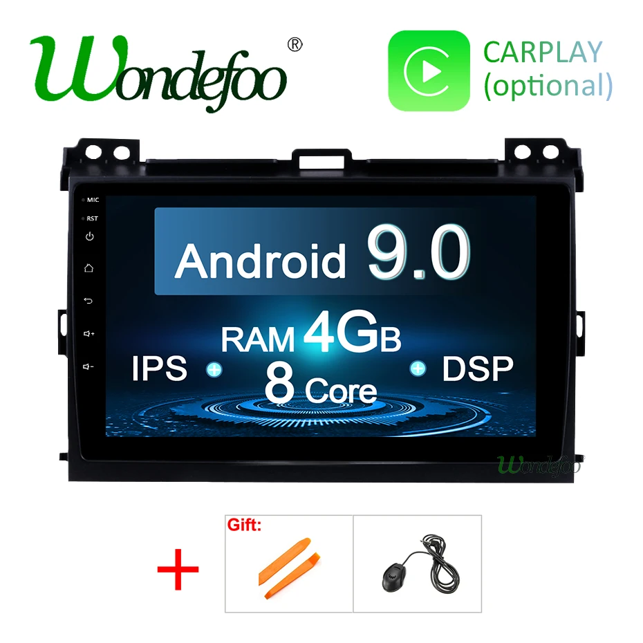 

IPS DSP Android 9.0 4G 64G GPS Multimedia screen for Toyota LAND CRUISER Prado 120 Lexus GX470 Navigation Radio Octa Core No DVD