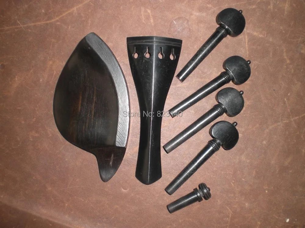 

1 Set High Quality Ebony Violin Fitting with Tail piece, Chin rest & pegs & end pin 3503#, Violin parts All 4/4