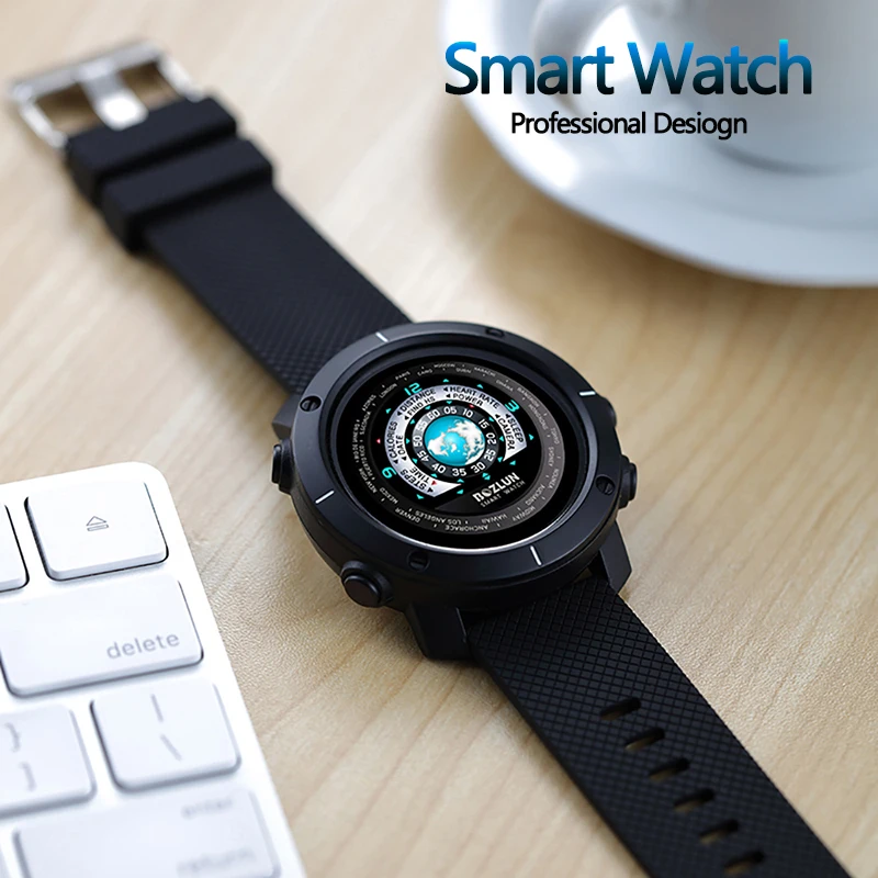 

RollsTim Smart Watch Waterproof IOS Android Bluetooth Heart Rate Monitor Fitness Tracker Remote Camera Smart Military Watch Men