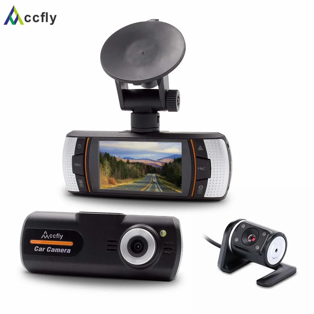 Автомобильный видеорегистратор Accfly камера с двойным объективом Full HD 1080P 2 7