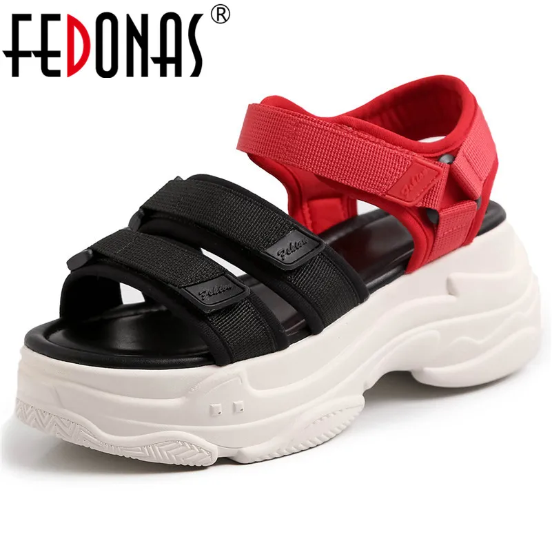 

FEDONAS Summer New Fashion Neutral Patchwork Women Sandals Concise Comfortable Women Flats Round Toe Office Casual Shoes Woman
