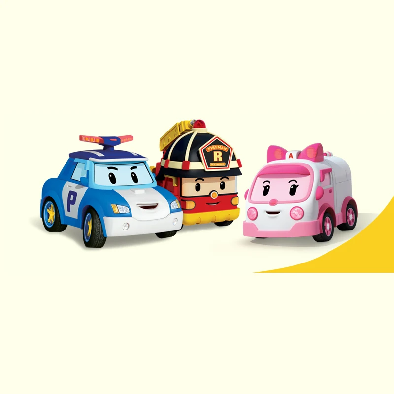 

4pcs Original Robocar Poli Inertial Car Kids Toys Transformation Anime Action Figure Toys For Children Playmobil Juguetes