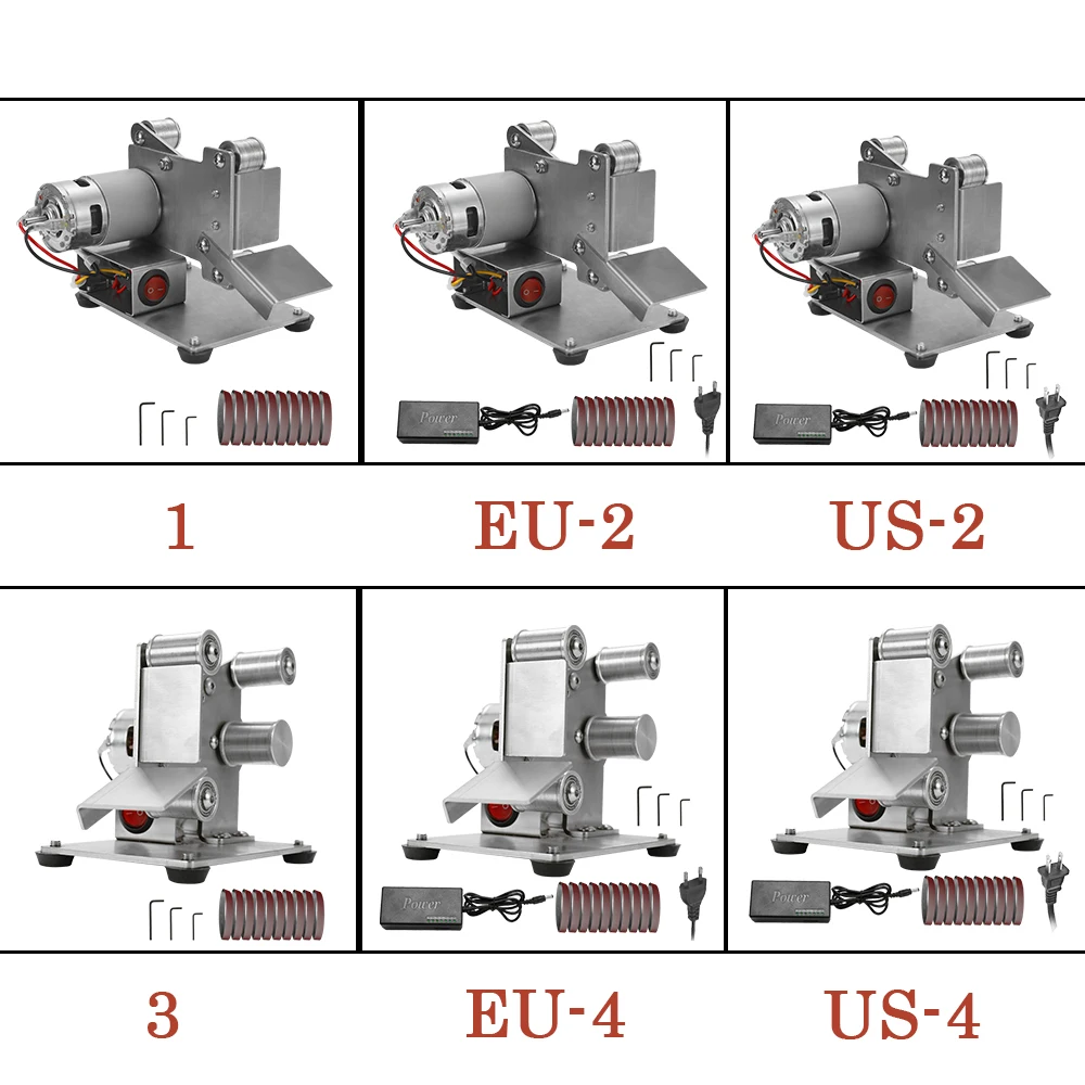 Многофункциональный измельчитель мини электрический ленточный шлифовальный станок DIY шлифовальная полировальная машинка для резки кромок точилка опционального типа