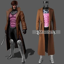 X-Men Gambit Costume Cosplay Marvel Comics Superhero Outfit Remy LeBeau Cosplay Costume Halloween Male Custom Made Adult Men