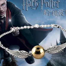 Homme Мода Ювелирные Изделия Женщины Браслеты Серебро Поттер Ретро Золотой Снитч Квиддич Карманные Браслеты Крылья Дети Браслет Девушки