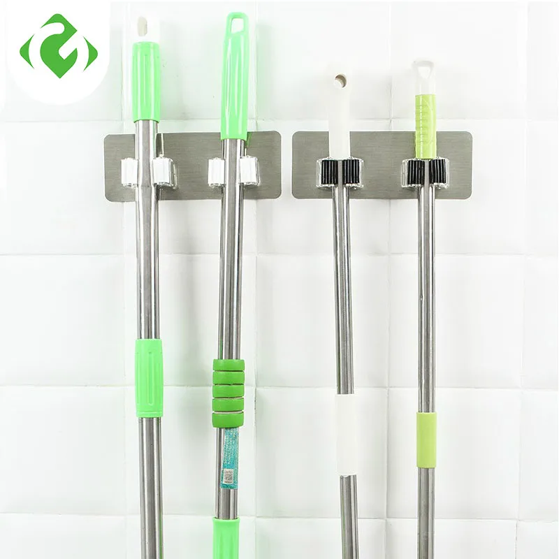 

Bathroom Hooks Wall Mounted Waterproof mop hanger Multi-function hook Broom holder Umbrella storage rack Kitchen double wall