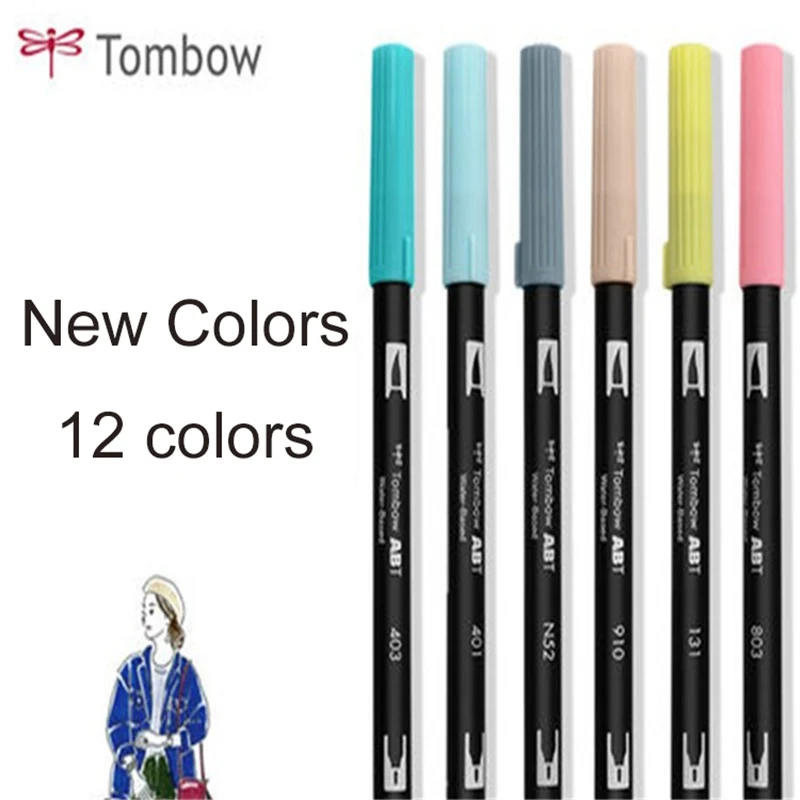TUNACOCO 1 шт. ABT Япония TOMBOW новый цвет s Mark авторучка двойная головка маркеры мягкая