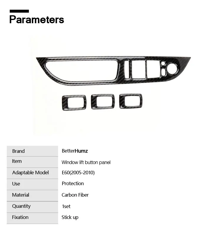 Для bmw e60 стеклоподъемник из углеродного волокна, рамка управления, оконный переключатель, декоративная накладка для панели подлокотника, Автомобильный интерьер, 5 серий, аксессуары