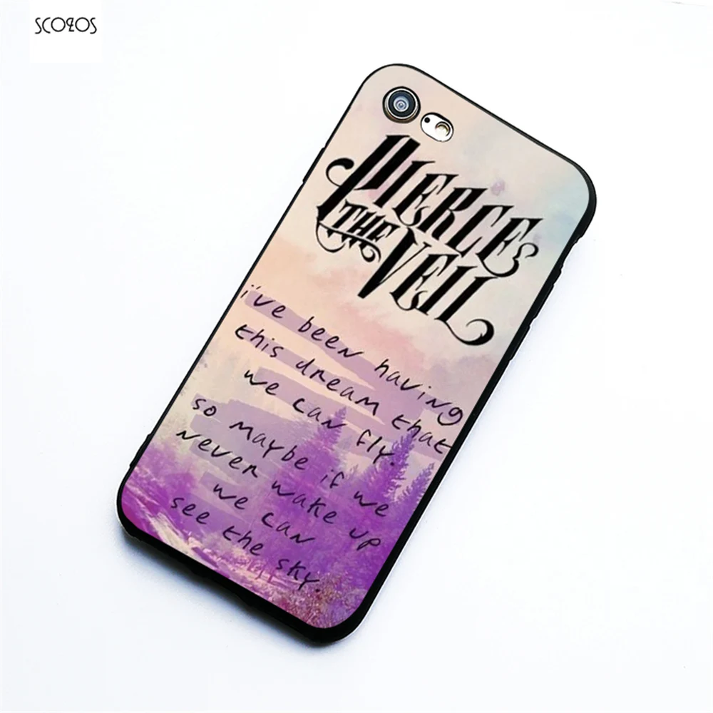 SCOZOS Ptv17 Pierce the Veil Silicone phone case soft Cover ForIphone X