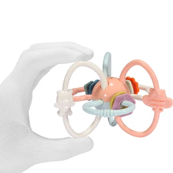 

Infants Rattle Molar Toys Hand Gripping Ball Teether Toys Newborn Puzzle Baby Teether bite Baby safety care Rattle Toy